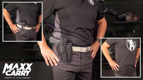 Maxx Carry Dual OWB Thumb Break Gun Belt Holster & IWB CCW For Taurus 1911 Full-Size 5-inch Barrel | Colt 1911 | Kimber 1911 | Ruger SR1911 and Other 5" 1911 Pistols. Ambidextrous with Mag Pouch. in Kuwait