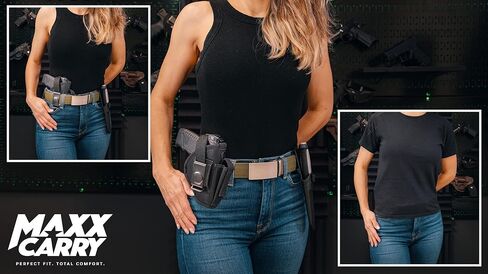 Maxx Carry Dual OWB Thumb Break Gun Belt Holster & IWB CCW For Taurus 1911 Full-Size 5-inch Barrel | Colt 1911 | Kimber 1911 | Ruger SR1911 and Other 5" 1911 Pistols. Ambidextrous with Mag Pouch. in Kuwait