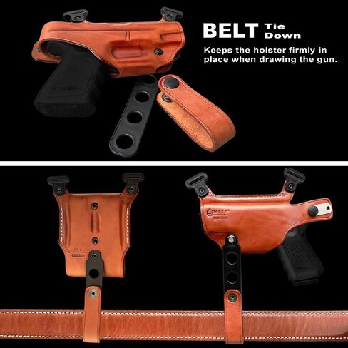 Premium Leather Horizontal Shoulder Holster System with Double Magazine Carrier for P938 3" Barrel, Right Hand Draw, Brown Color #1098# in Saudi Arabia