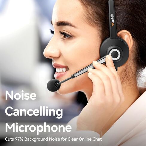Wantek Headset wtih Mic, USB Headset with Microphone for PC, Computer Headset with Noise Canceling Microphone with Mute for Work Home Office Online Zoom Meetings in Saudi Arabia