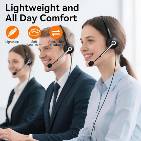 Wantek Headset wtih Mic, USB Headset with Microphone for PC, Computer Headset with Noise Canceling Microphone with Mute for Work Home Office Online Zoom Meetings in Saudi Arabia