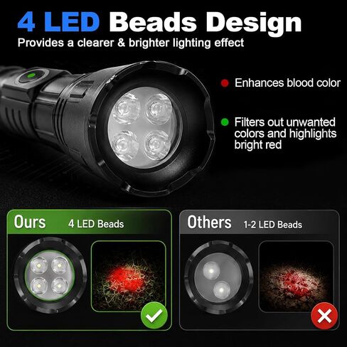 Blood Tracking Light for Hunting, Blood Tracker Flashlight for Deer, Elk in Saudi Arabia