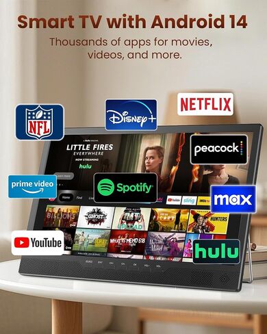 Desobry 16 Inch Small Smart TV, LCD Small Kitchen TV with WiFi in Saudi Arabia