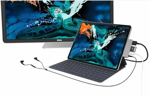 Hyper - HyperDrive 4-in-1 USB C Hub for iPad Pro - 3.5mm Audio Jack, USB-C Power Delivery, USB-A 3.0, 4K30Hz HDMI - Space Gray in Saudi Arabia