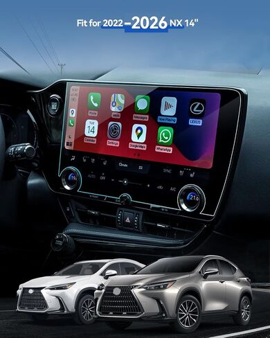 Lexus NX 350 Screen Protector for 2026 2025 2024 2023 2022 Lexus NX250/NX350/NX350h/NX450h+ Accessories 9H Tempered Glass GPS Navigation Touchscreen Protector HD Clear- 14 inch in Saudi Arabia