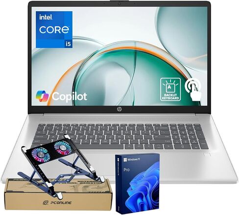 HP Essential 2026 Business Laptop, 17.3" Touchscreen, Intel Core i5-1334U Processor, 32GB RAM, 1TB SSD, Wi-Fi 6, W11 Pro, Webcam, Next gen AI, Backlit KB, Bundle with PCO Laptop Cooler in Kuwait