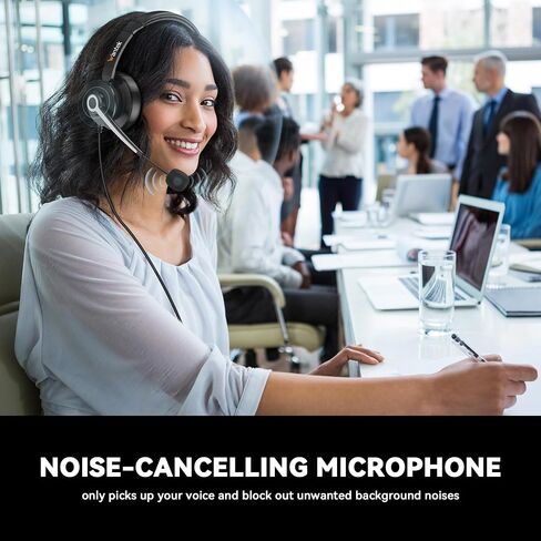 Wantek USB & 3.5mm Headset with Mic for PC/Laptop,Wired Headset with Noise-Cancelling Microphone & Audio Controls Perfect for Home Office Online Class Skype Zoom Call Center Webinar,Monaural in Saudi Arabia