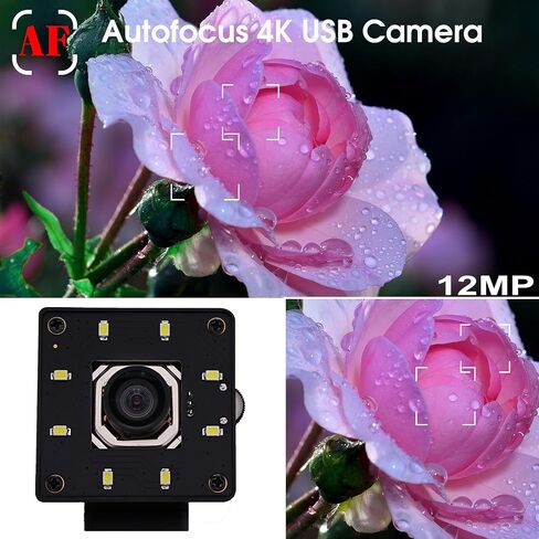 SVPRO 12MP USB Camera with Light, 4K 30fps/1080P 120fps High Speed Lightburn Camera, IMX577 Low Light USB External Computer Webcam with Wide Angle for PC Laptop,Linux,Windows,Android,MacOS in Saudi Arabia
