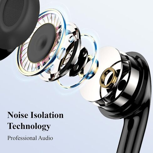 USB Earbuds for PC Laptop Computer with Mic Wired Headphones 7.5FT Black in Saudi Arabia