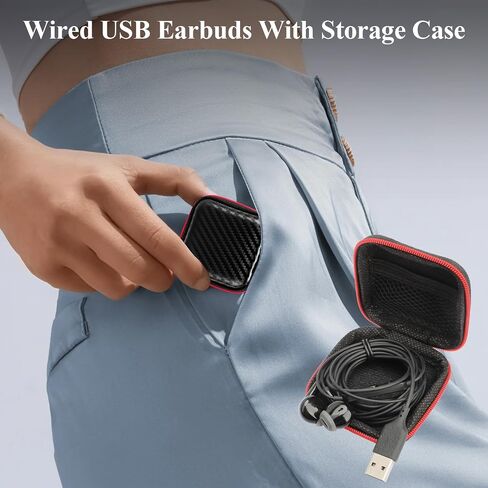 USB Earbuds for PC Laptop Computer with Mic Wired Headphones 7.5FT Black in Saudi Arabia