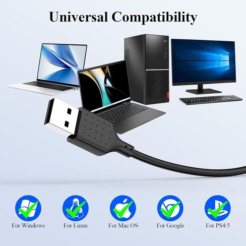 USB Earbuds for PC Laptop Computer with Mic Wired Headphones 7.5FT Black in Saudi Arabia