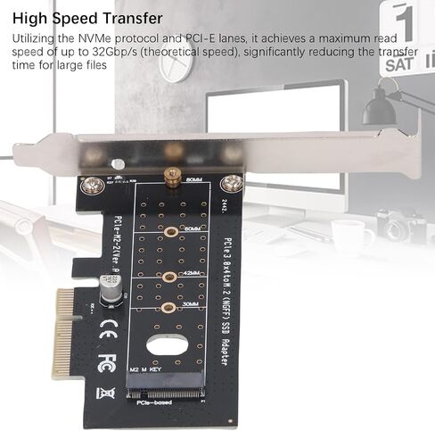 PCIe To NGFF Riser Card Efficient Heat Dissipation SSD Adapter For in Saudi Arabia
