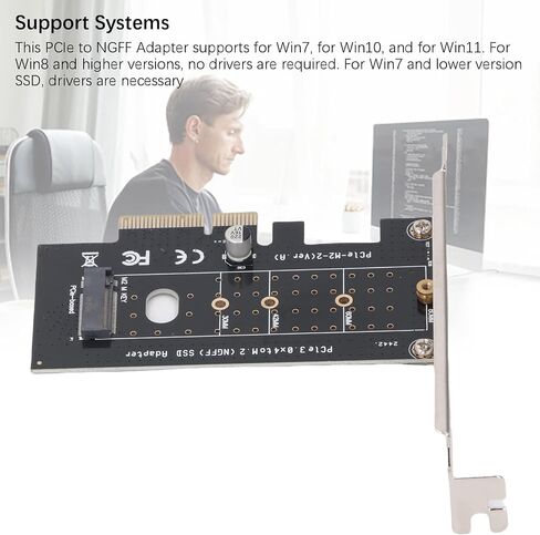 PCIe To NGFF Riser Card Efficient Heat Dissipation SSD Adapter For in Saudi Arabia