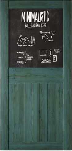 Royal Pine 26x84 in. Sliding Barn Door, Half Chalkboard Design,Assembly Required, Finished Barn Door Only, Interior Use in Saudi Arabia