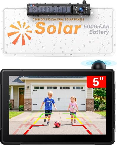 Solar Wireless Backup Camera with 1080P Monitor 2 Min Easy Install in Saudi Arabia