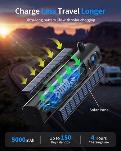 Solar Wireless Backup Camera with 1080P Monitor 2 Min Easy Install in Saudi Arabia