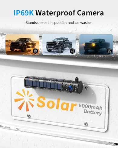 Solar Wireless Backup Camera with 1080P Monitor 2 Min Easy Install in Saudi Arabia