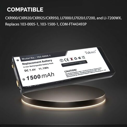 (3PCS) 1500mAh Replacement Battery for CXR900 CXR920, Compatible with CXR925 CXR950 LI7000 LI7020 LI7200, High-Capacity Two-Way Radio Walkie Talkie Battery 103-0005-1 103-1500-1 in Kuwait