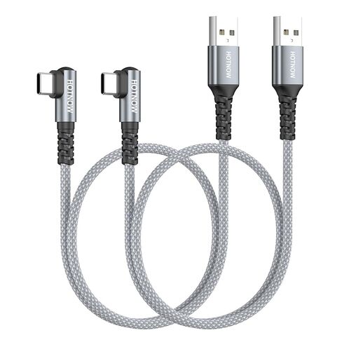 Short USB A to USB C Cable 90 Degree 1.5ft 2Pack,Right Angle USB C Cable in Kuwait
