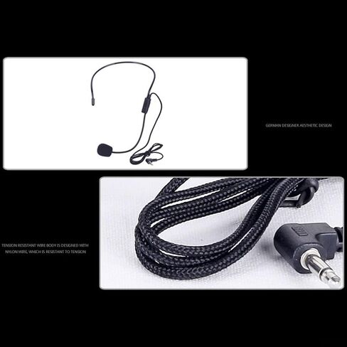 3.5mm Headset Microphones Wired With Flexible Boom Arm For Teaching Meeting Speech Lecture Lightweight Noise Cancelling Mic 3.28ft For Braided Cables in Saudi Arabia