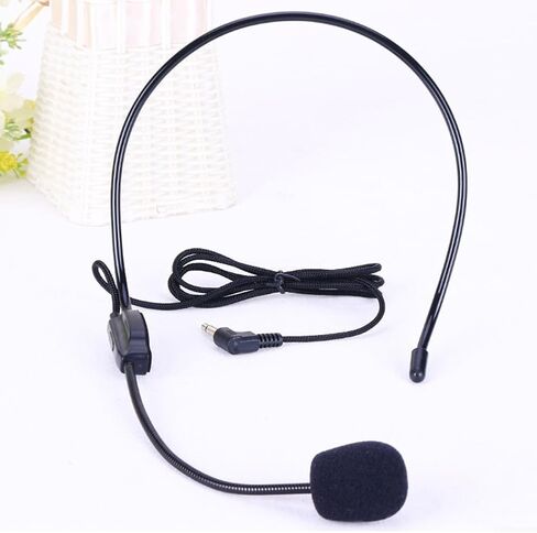 3.5mm Headset Microphones Wired With Flexible Boom Arm For Teaching Meeting Speech Lecture Lightweight Noise Cancelling Mic 3.28ft For Braided Cables in Saudi Arabia