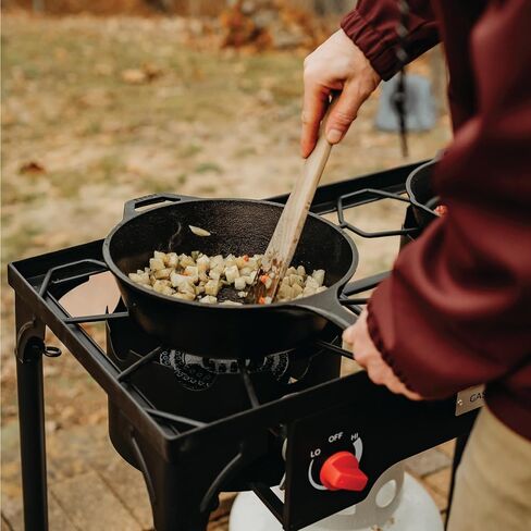Gas One B-4545A Propane Double Burner Two Burner Camp Stove Outdoor High Pressure Propane 2 Burner Adjustable PSI Regulator and 4ft Hose With Removable Legs in Saudi Arabia