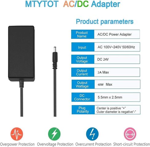 DC 24V 2A Power Supply 24W AC/DC Adapter in Saudi Arabia