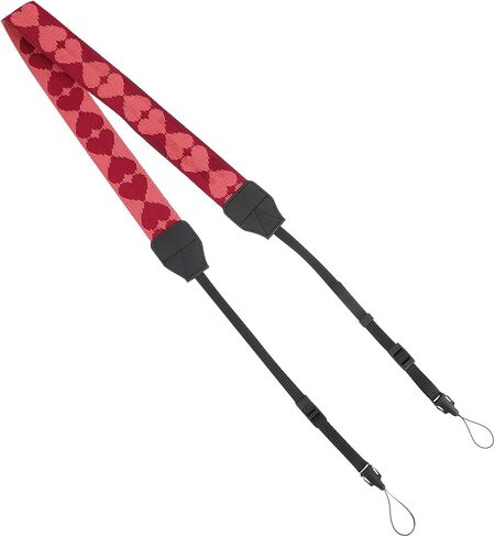 Polyester Woven Faux Leather Camera Strap Sling Belt, Red Shoulder and Neck Strap for Travel and Photography Use in Kuwait