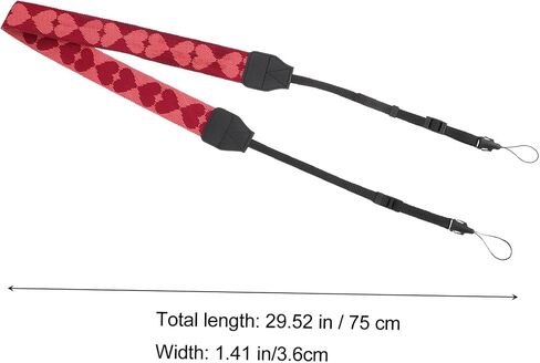 Polyester Woven Faux Leather Camera Strap Sling Belt, Red Shoulder and Neck Strap for Travel and Photography Use in Kuwait
