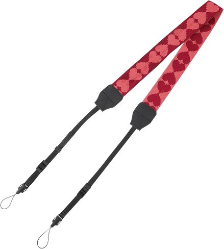 Polyester Woven Faux Leather Camera Strap Sling Belt, Red Shoulder and Neck Strap for Travel and Photography Use in Kuwait
