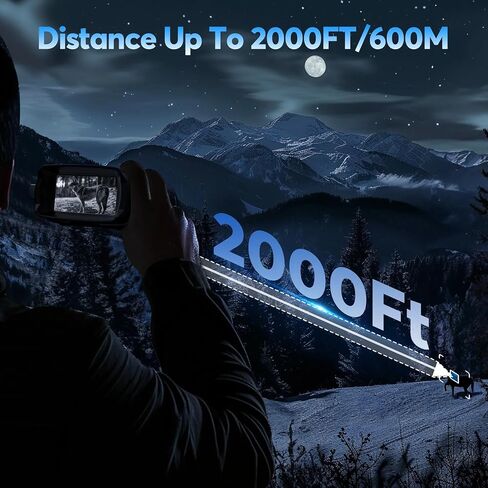 4K Night Vision Binoculars 32GB Infrared Night Vision Goggles 3" Large Screen 8X Digital Zoom Tactical Light for Camping Hunting in Saudi Arabia