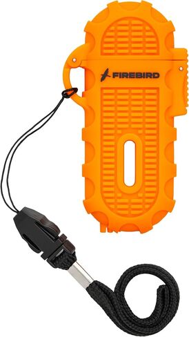 Firebird Ascent Torch Lighter 2-Pack – Single Jet Flame, Wind & Water Resistant, Glowing Coil Ignition, Fuel Window, Detachable Lanyard, Compact Refillable Butane Lighter (Orange + Green) in Saudi Arabia