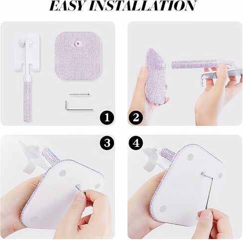 Bling Cell Phone Stand for Desk,Glitter Rhinestone Angle Adjustable Phone Holder,Crystal Desktop Holder Compatible with iPhone 16 Pro Max 15 Plus 14 13 12 11 and Samsung,All Phones(White) in Saudi Arabia