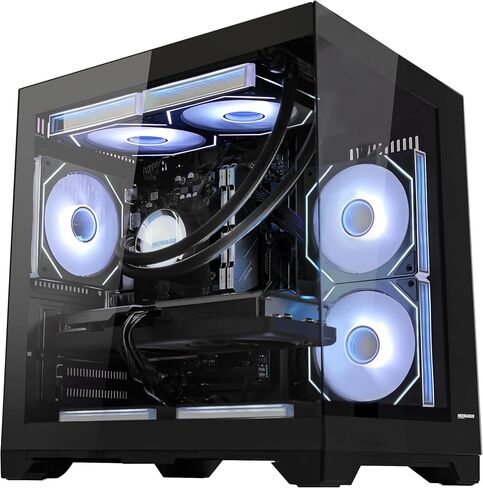 Gaming PC Desktop, AMD Ryzen 5 9600X, GeForce RTX 5070 12GB, 16GB DDR5 RAM, 1TB PCIe SSD, 650W PSU, Windows 11, Prebuilt Computer, 240mm AIO & Software Controlled ARGB Fans, Black in Saudi Arabia