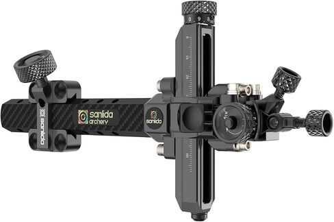 Sanlida Archery Hero10 II Advanced Target Compound Sight Without Scope, 9" Carbon Bar Crafted from Precision CNC-machined 6061 Aluminum for Target Archery in Saudi Arabia
