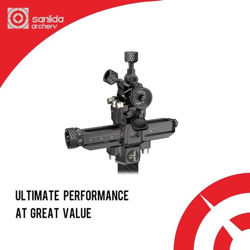 Sanlida Archery Hero10 II Advanced Target Compound Sight Without Scope, 9" Carbon Bar Crafted from Precision CNC-machined 6061 Aluminum for Target Archery in Saudi Arabia