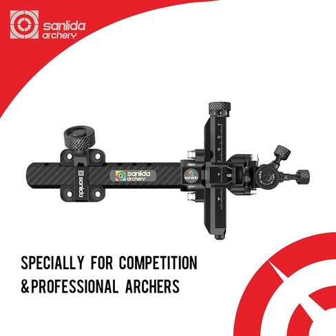 Sanlida Archery Hero10 II Advanced Target Compound Sight Without Scope, 9" Carbon Bar Crafted from Precision CNC-machined 6061 Aluminum for Target Archery in Saudi Arabia