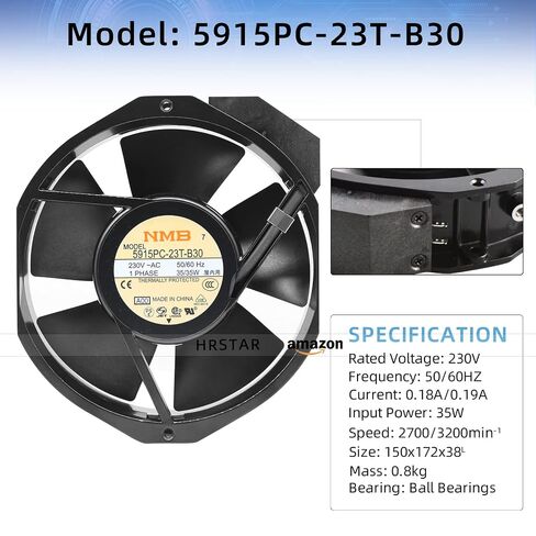 for NMB-MAT 5915PC-23T-B30 172X150X38MM 230V UPS AXIAL Cooling Fan in Saudi Arabia