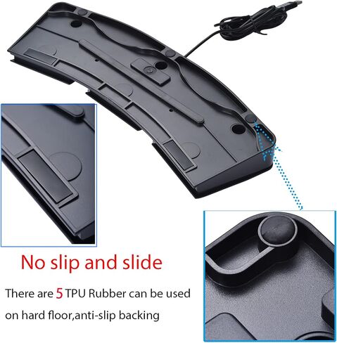 Powboro USB القدم التبديل الثلاثي 3 دواسة التحكم برنامج مخصص جهاز الكمبيوتر لوحة المفاتيح خريطة الوسائط المتعددة مفتاح الكهروضوئية البصرية التبديل النسخ HID لألعاب فيديو الكمبيوتر، اضغط للتحدث in Kuwait