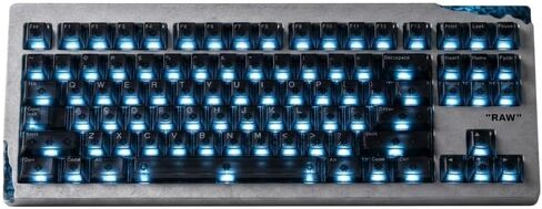 Angry miao AM Relic 80 Wireless Creamy Mechanical Gaming Keyboard, 87-Key Tri-Mode 2.4G Bluetooth, Custom Corner RGB, Hot-Swap Switch, High-End Gaming Accessories for PC & Mac - Chalk White in Saudi Arabia
