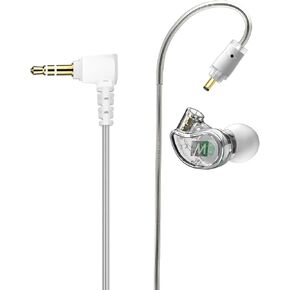 MEE audio M6 Single Side in Ear Earbud, Left Side, One Wired Earphone with 51" Cable, Secure Fit Moldable Earhook, & 3.5 mm Plug, Stereo-to-Mono, for Driving, Cycling, & More (Bulk Packaging, Clear) in Saudi Arabia