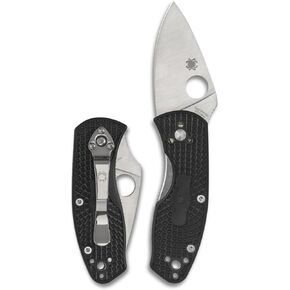 Spyderco Ambitious Lightweight Folding Pocket Knife with 2" 8Cr13MoV Steel Blade and FRN Handle - EDC Knife for Men and Women, Perfect for Hunting, Tactical, Camping, Survival - PlainEdge - C148PBK in Saudi Arabia