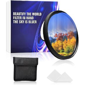 Ghost Motion Blur Filter 58mm, Super Speed Unilateral Blur Clear Optical Glass Filter Prism Special Effects Lens Filters for Dynamic Speed Effects Photography Video Accessory in Kuwait