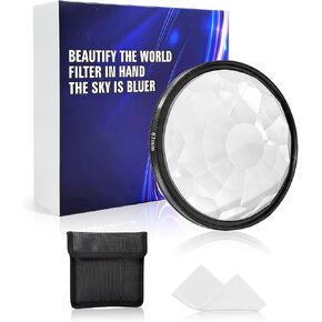 Kaleidoscope Prism Crystal Glass Filter 67mm, Special Effects Lens Filter with Multiple Refractions & High Light Transmission for DSLR SLR Cinematic Video & Portrait Shoots in Saudi Arabia