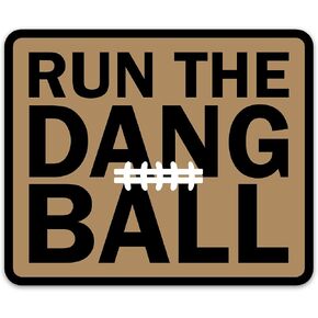 ملصق Run The Dang Ball ملصق مضحك لكرة القدم الرياضية موسم كرة القدم الأمريكية فريق رياضي لعبة يوم المشجعين ملصقات الفينيل المقاومة للماء لأجهزة الكمبيوتر المحمول وزجاجة المياه بهلوان الشارات الهدايا للبالغين المراهقين والأطفال in Kuwait