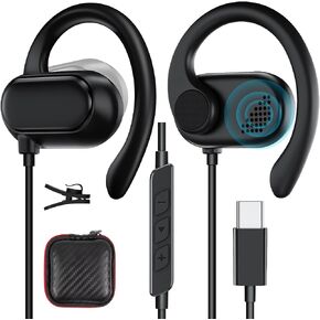 AHFYCIH Open Ear USB C Headphones Wired Earbuds with Over Ear Hook in Saudi Arabia