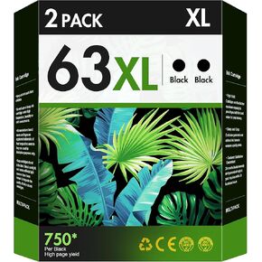 63XL Black Ink Cartridges Replacement for HP Ink 63 Black Ink Cartridges in Kuwait