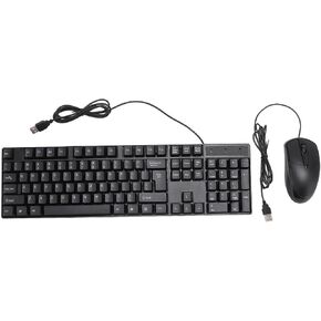 Wired Keyboard Mouse Set Keyboard and Mouse Combo for Computer USB Ergonomic 104 Keys Comfortable Grip Mouses for Game Business in Saudi Arabia