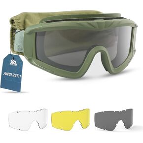 xaegistac Airsoft Goggles-Tactical Goggles Anti Fog ANSI Z87.1 in Saudi Arabia