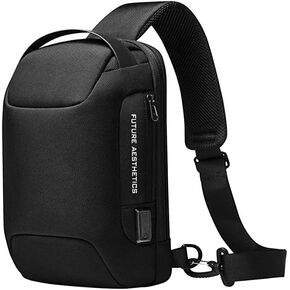 BANGE Sling Bag, Men's Chest Bag Waterproof Shoulder bags Casual Crossbody Sling Backpack with USB Charging Port for Men and Women… in Saudi Arabia